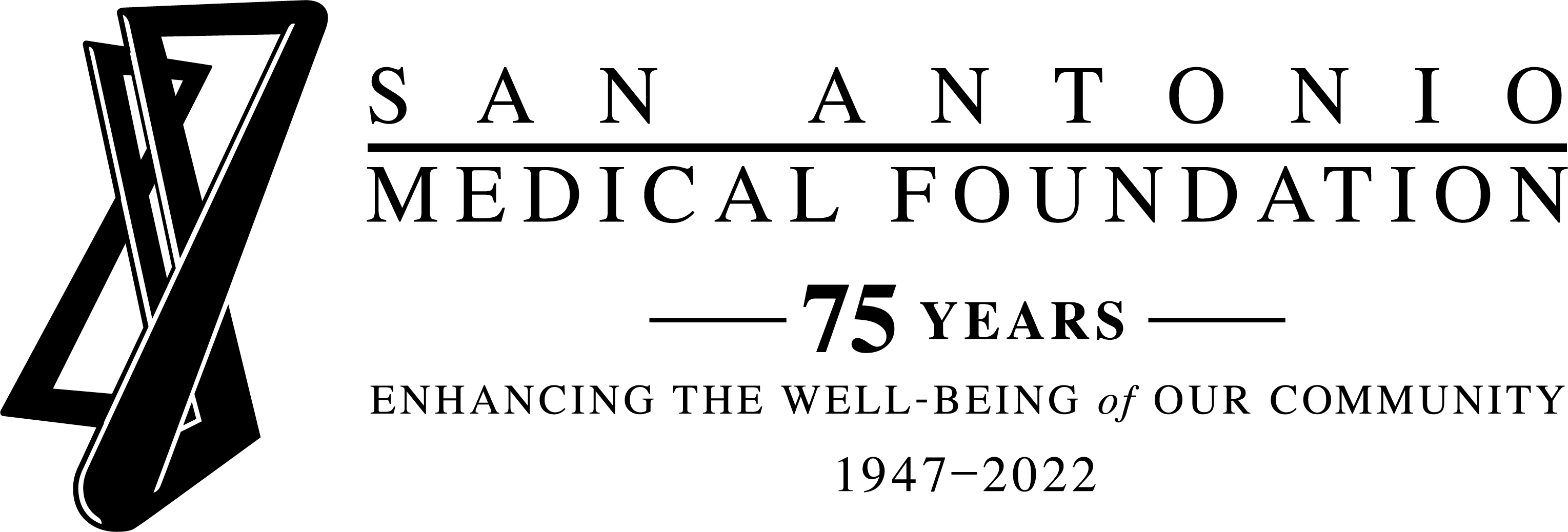 logo-SAMF 75th logo BLACK - horizontal